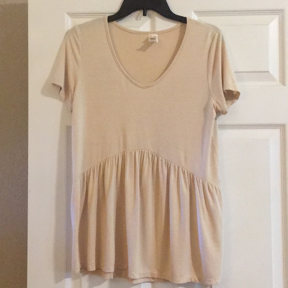 Cream peplum top
